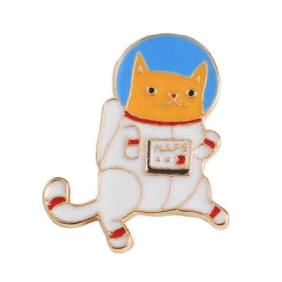 3/10$ NWOT Cat astronaut in space suit pin - Picture 1 of 1